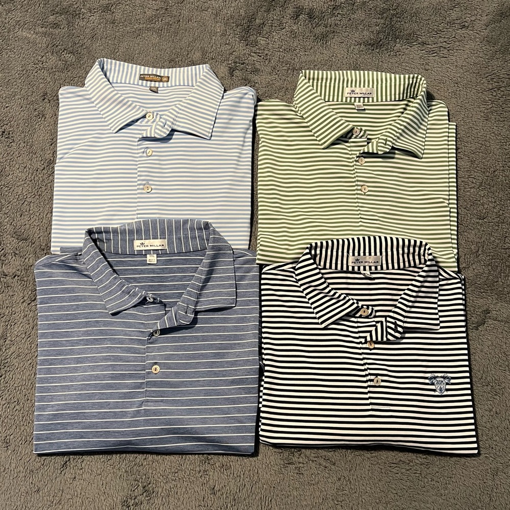 Peter Millar Polo Shirts Lot